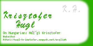 krisztofer hugl business card